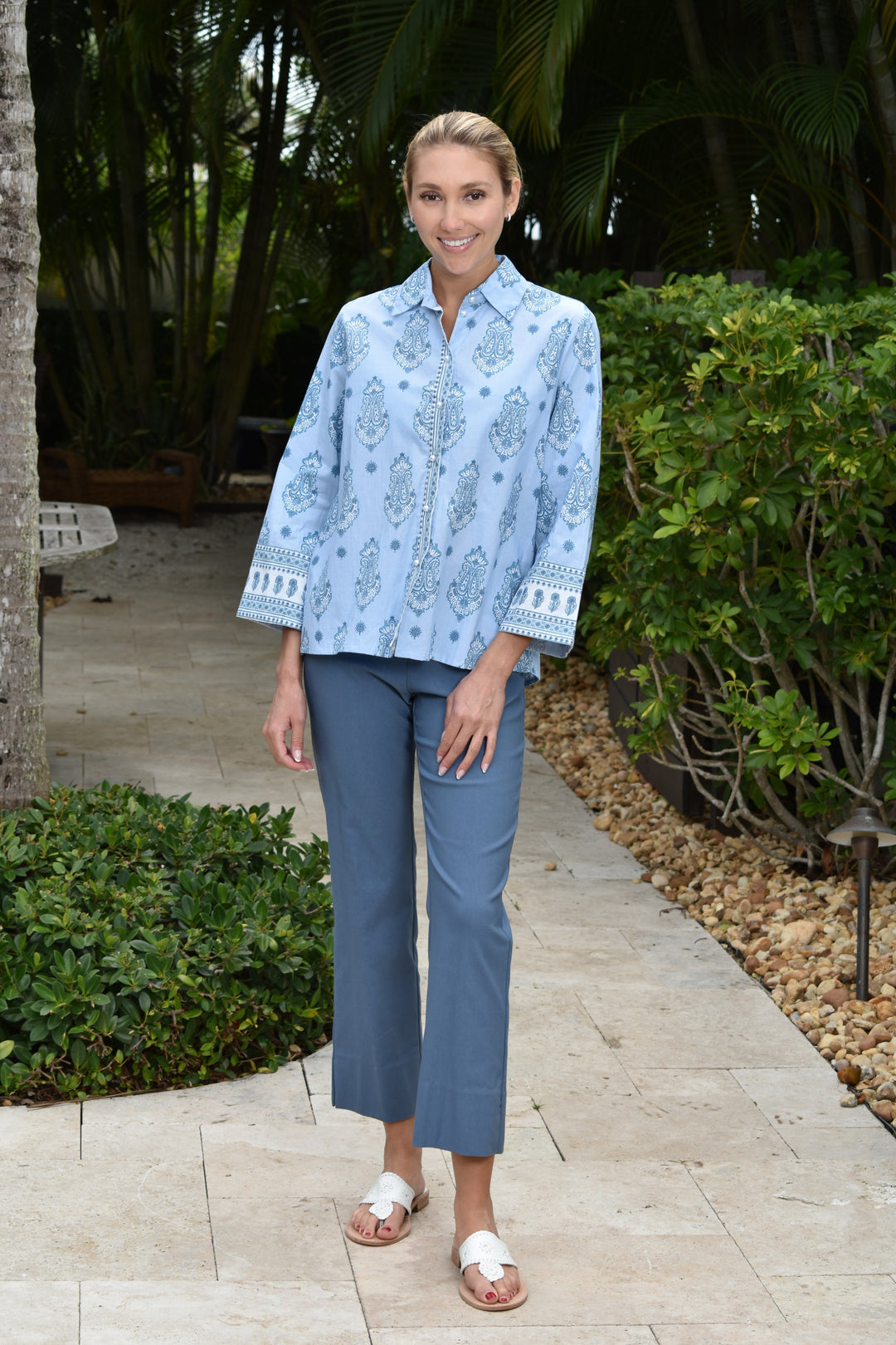 Boho Shirt Bubble Yum Blue