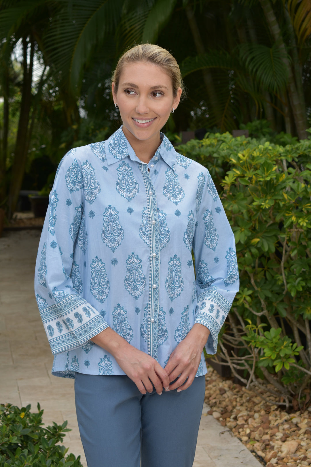 Boho Shirt Bubble Yum Blue