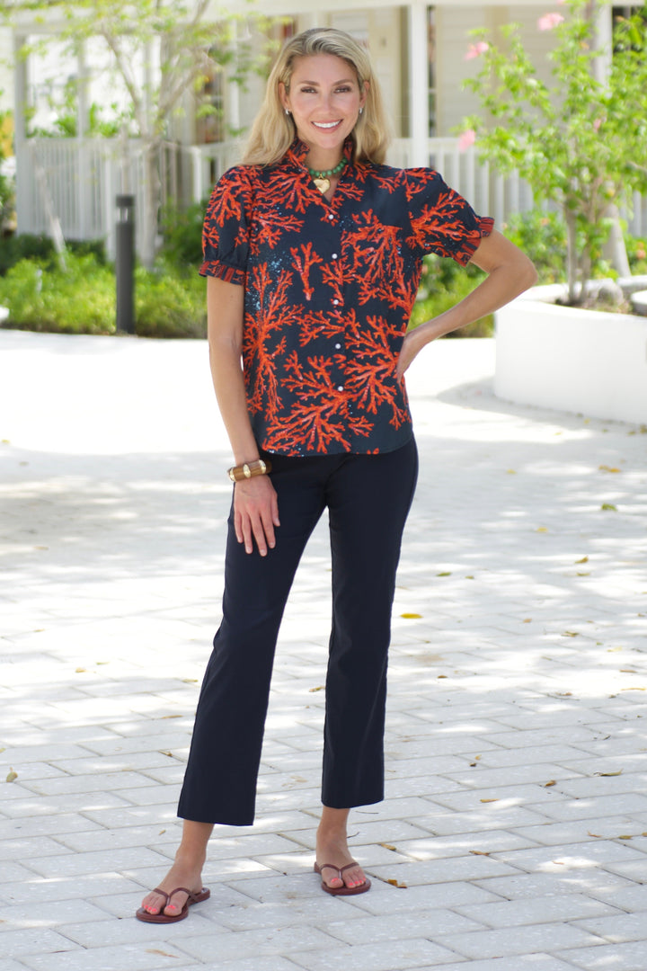 Dar Shirt Navy Coral