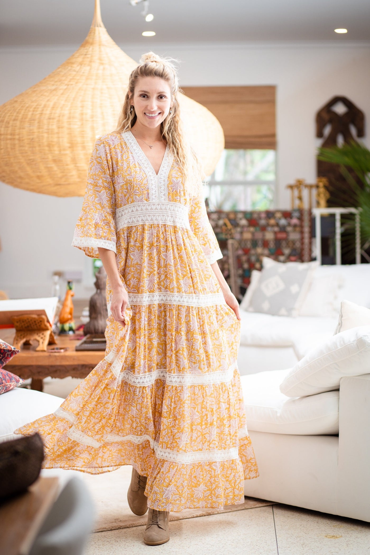 Aziza Long Dress Sunset