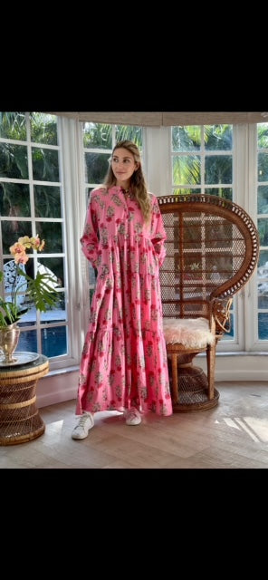 Boho Summer Long Dress Desert Rose