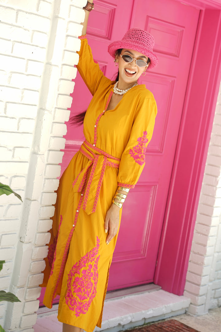 Mykonos Dress Ochre