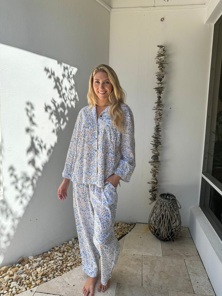 Long Pajamas Seas Turquoise
