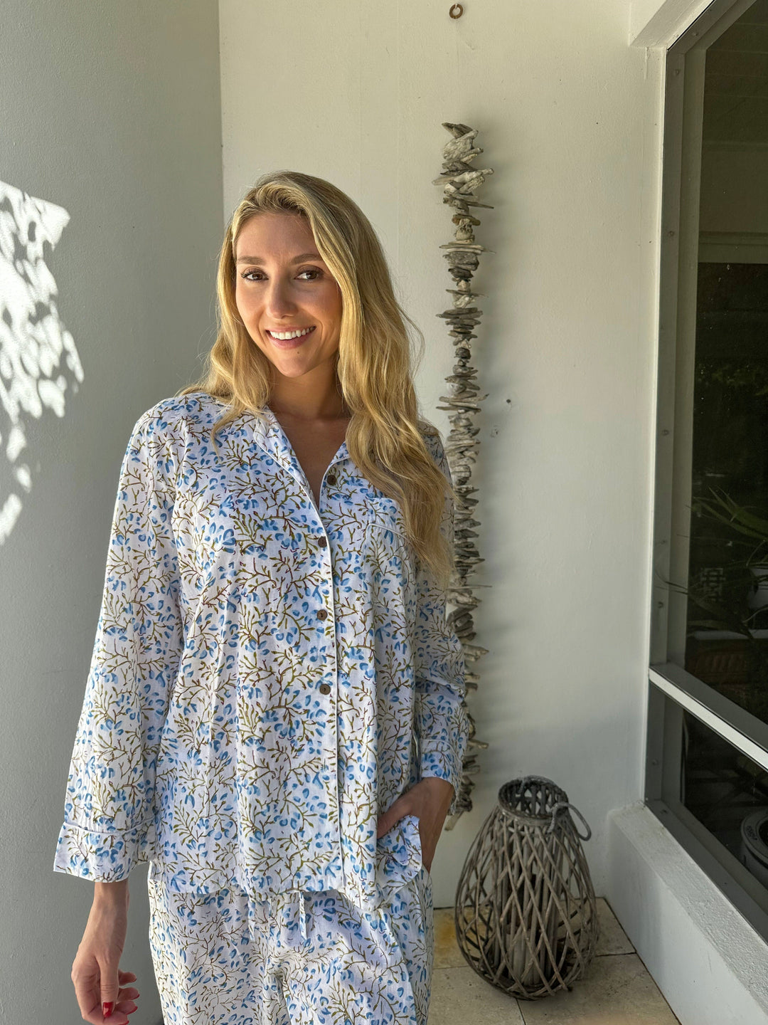 Long Pajamas Seas Turquoise