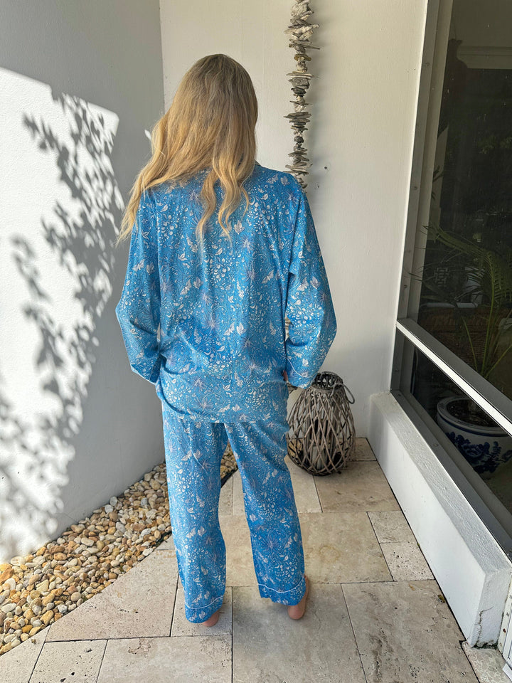 Long Pajamas Seas Turquoise