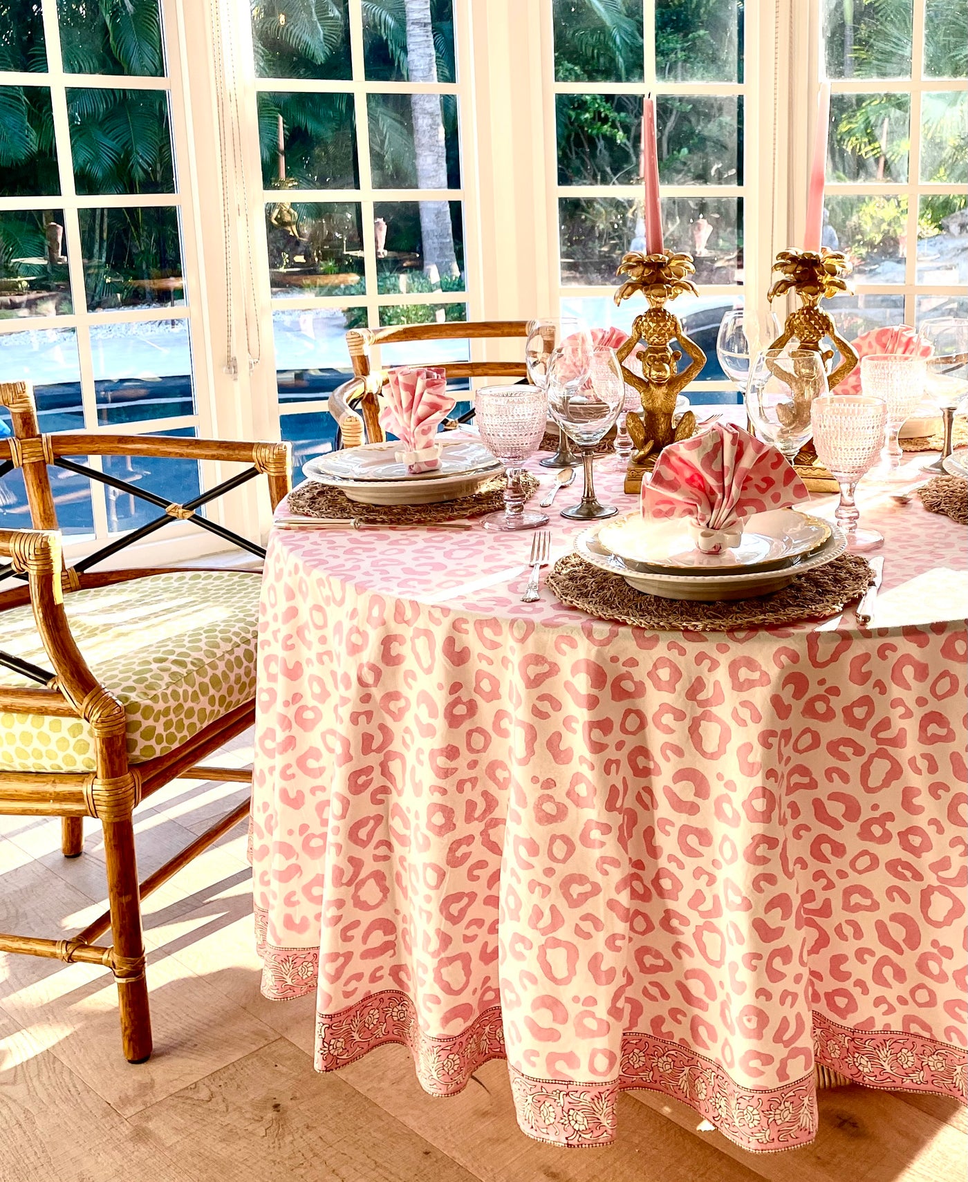 The Pink Pebbles Tablecloth